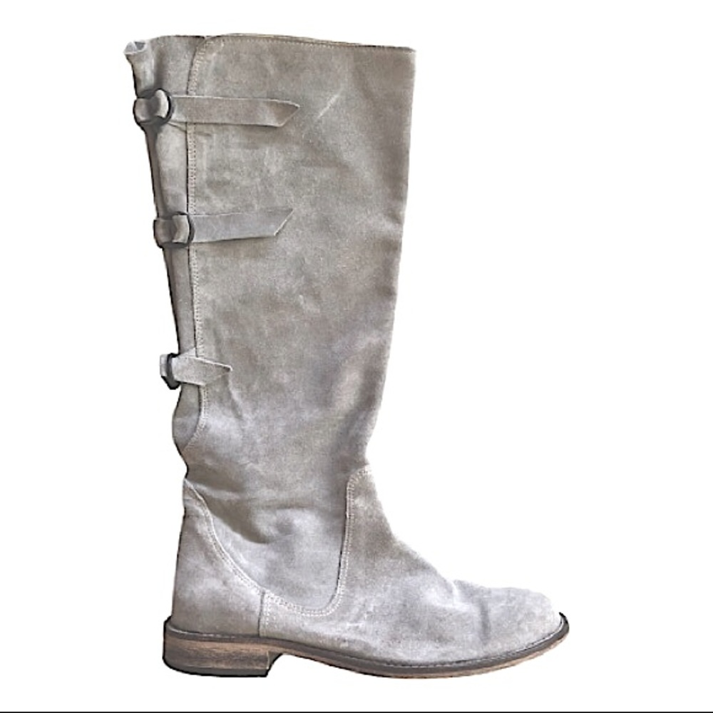 ⭐️Walk in The Park⭐️The Netherlands Tall Grey Suede Boots Women's 7 Leather Boot